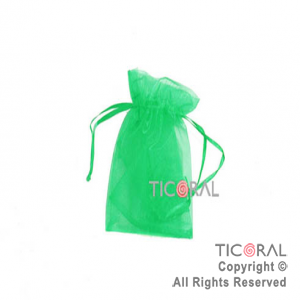 BOLSA VERDE ORGANZA 14.5X10CM HS2627-11 x 1